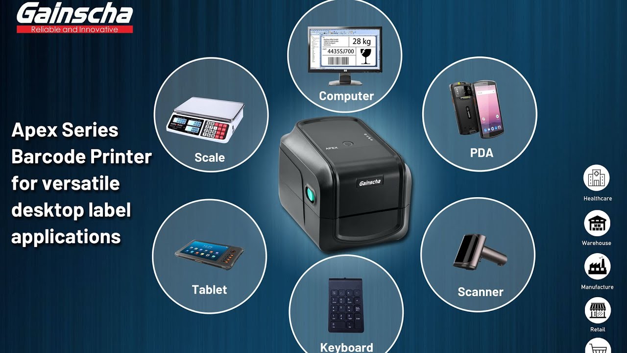 Gainscha GA-2408T GA-3406T Barcode Printer