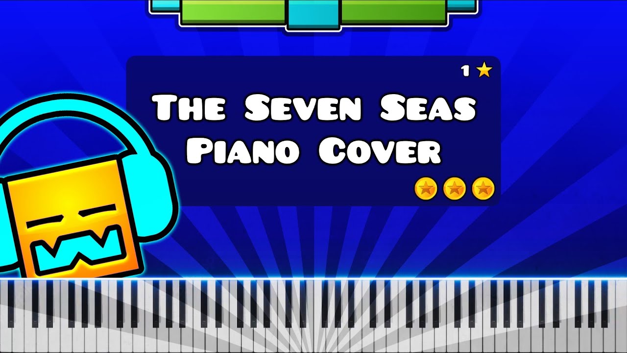 The Seven Seas by F-777 - Piano Tutorial / Cover (Geometry Dash Meltdown Level 1)