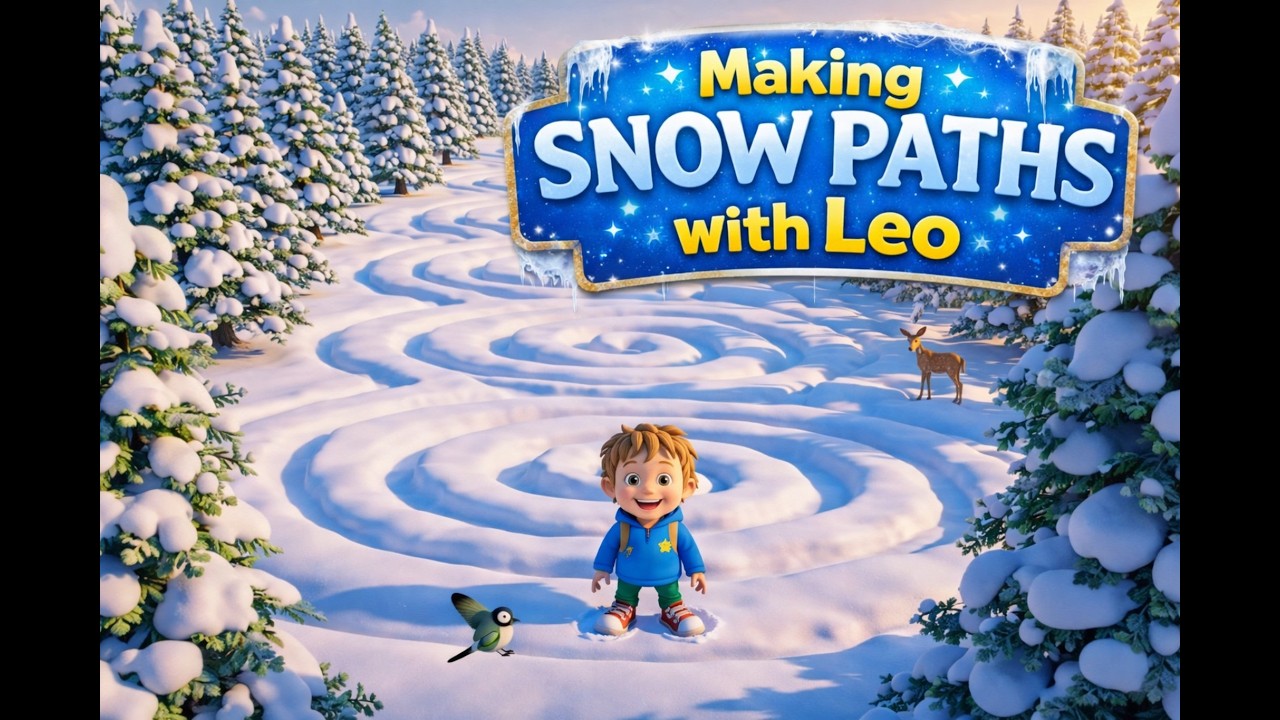 Making Snow Paths with Leo | Fun Winter Adventure for Kids ❄️
