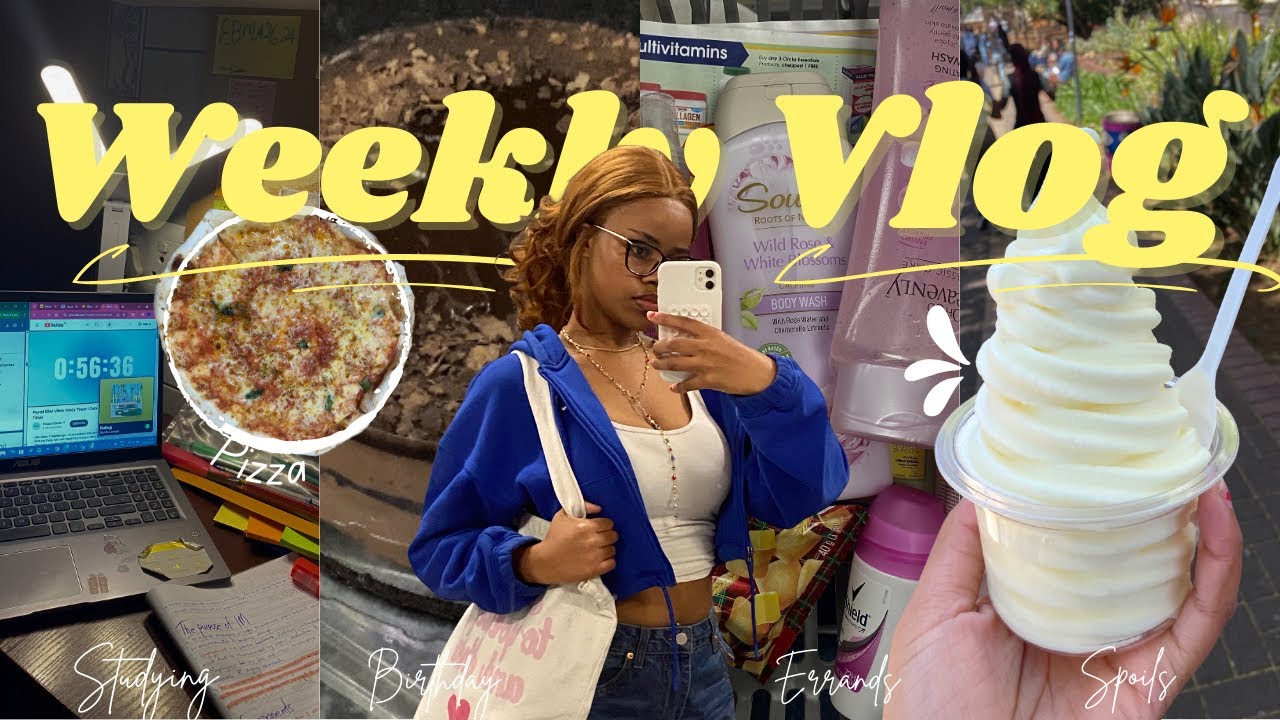 WEEKLY VLOG || 20th birthday, test, submissions, studying, taking content, etc || SA YOUTUBER #uni 