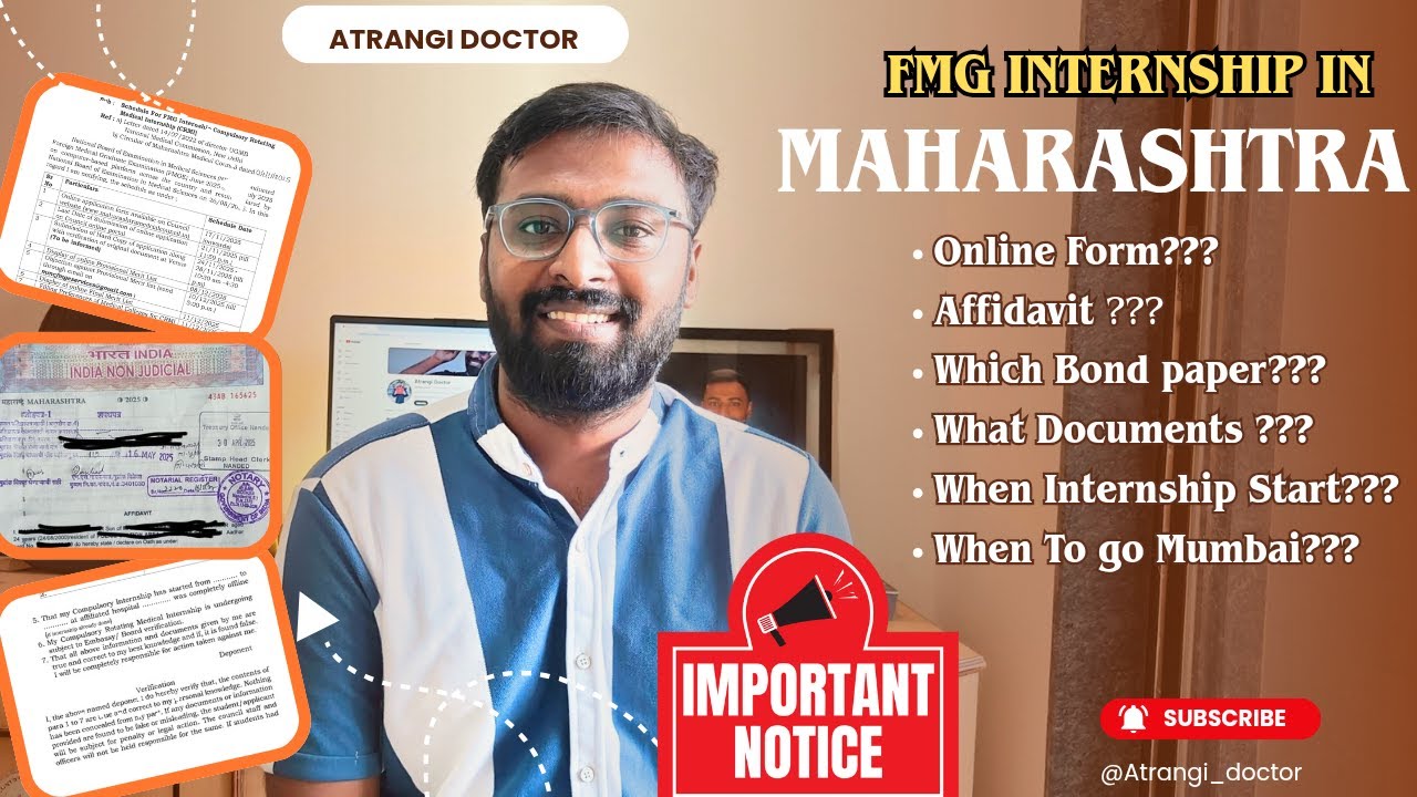 FMG Internship In Maharashtra Dec 2025 || MMC Update FMG internship