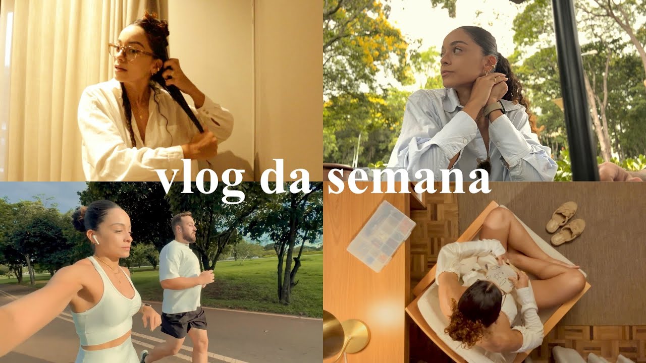 Rotina leve, finalizando os cachos, compras, brunch, corrida no parque, pôr do sol, bordado...