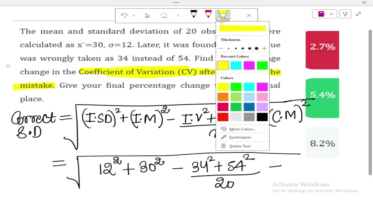 Direct formula to correct Standard Deviation when incorrect value is replaced with correct one.