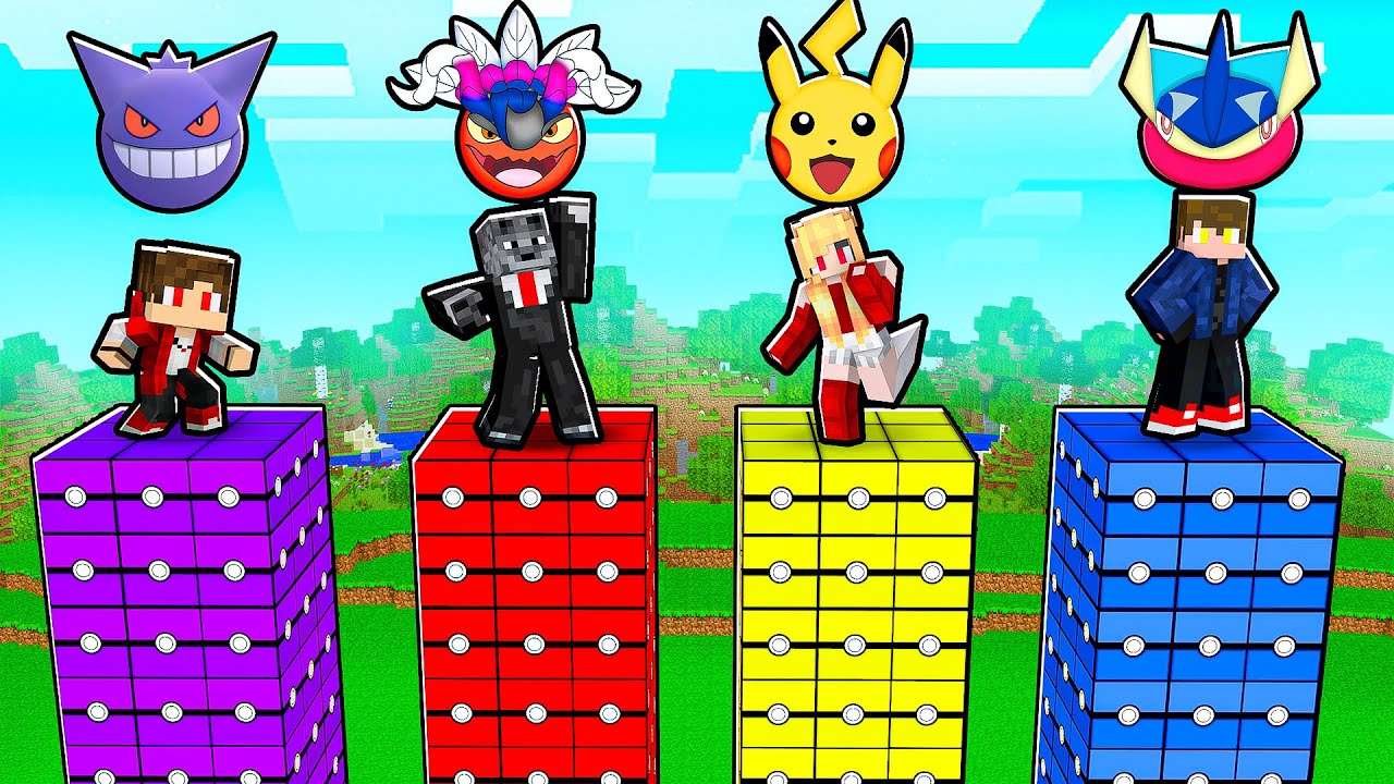 *NOVO* TORRE de LUCKY PIXELMON com CORES dos NOVOS POKEMON no MINECRAFT