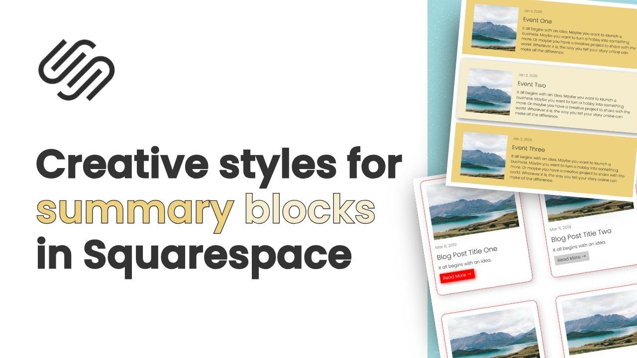 Squarespace Summary Block Styles: 5 Creative Codes for 2025 + Hover Effects 🎉