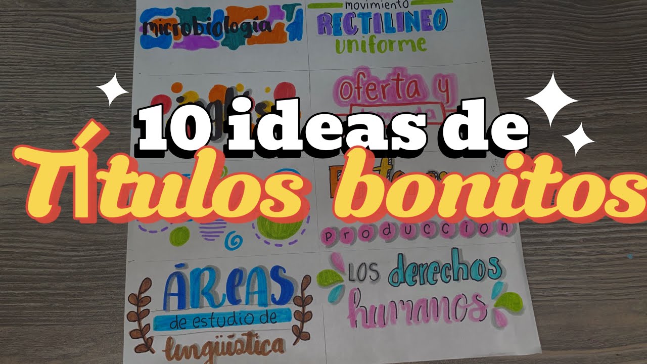 10 ideas de TÍTULOS BONITOS 🌸😽