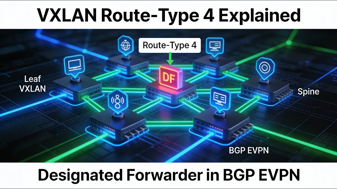 VxLAN Designated Forwarder [DF] Election Explained - Step by Step with Lab and Wireshark Captures