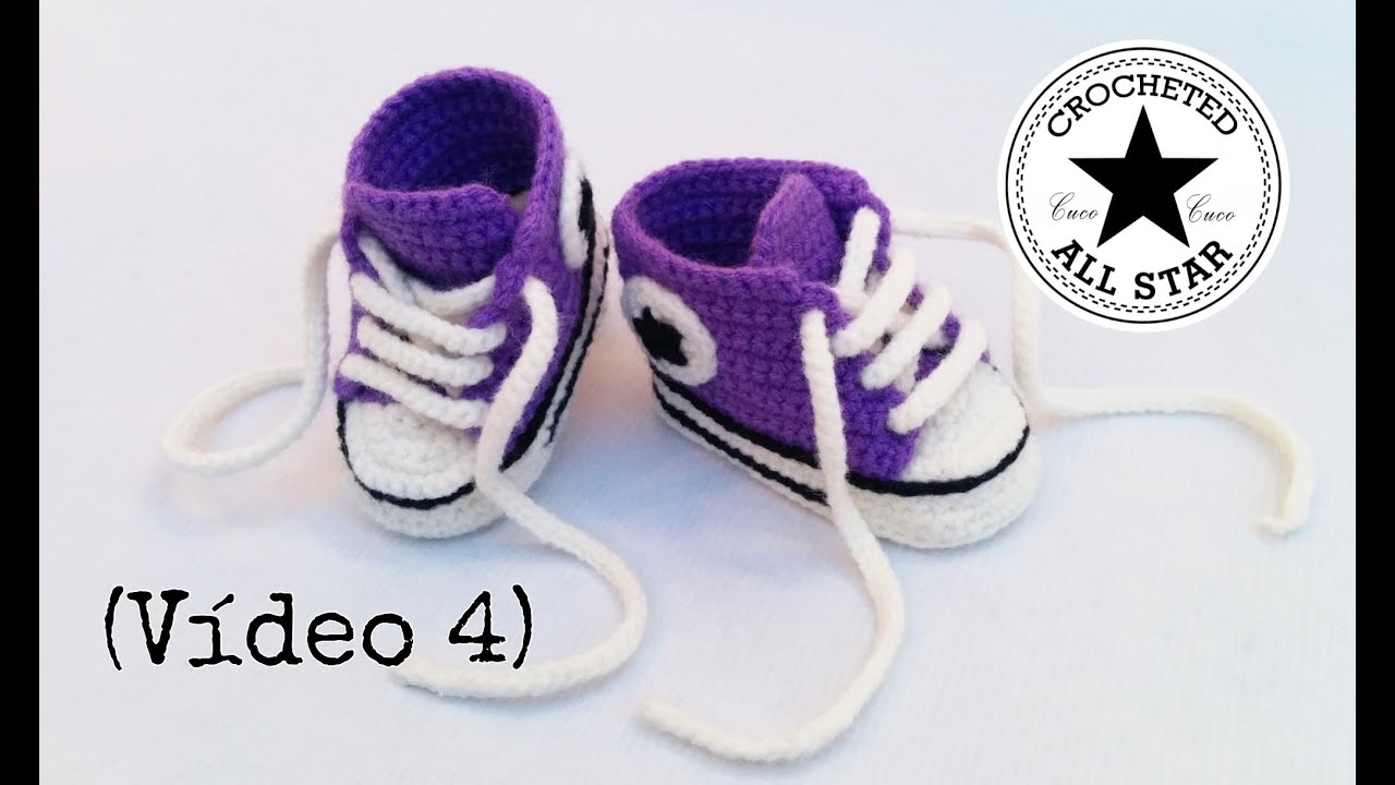 Patucos bebé All Star a crochet (Parte IV)
