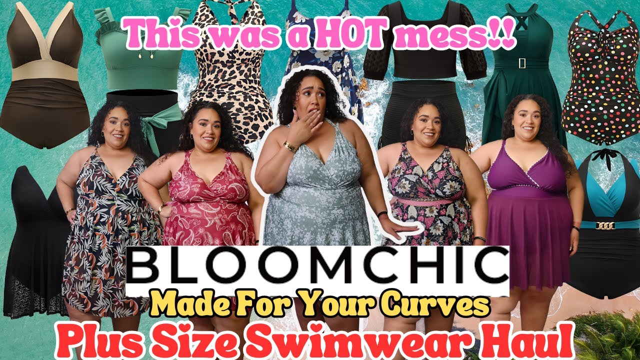 BLOOMCHIC Haul 2024|Bloomchic Plus Size Swimwear Haul|Plus Size Swimwear 2024|Tasha St James