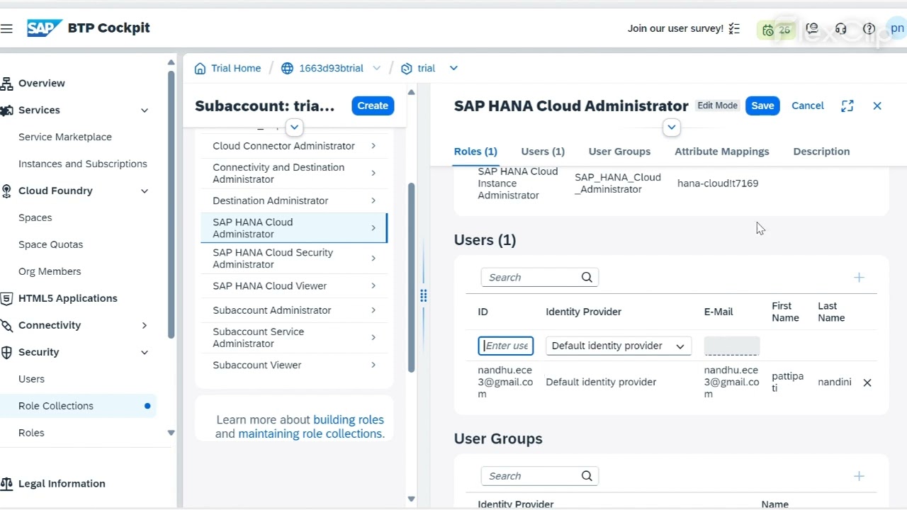 Настройка SAP BTP: включение Cloud Foundry и создание экземпляра SAP HANA Cloud