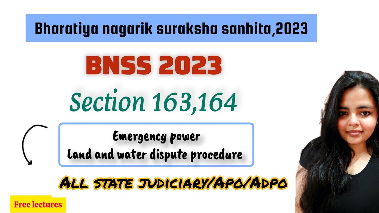 Section 163,164 BNSS 2023 | BHARATIYA NAGARIK SURAKSHA SANHITA 2023#BNSS #BNSS2023 