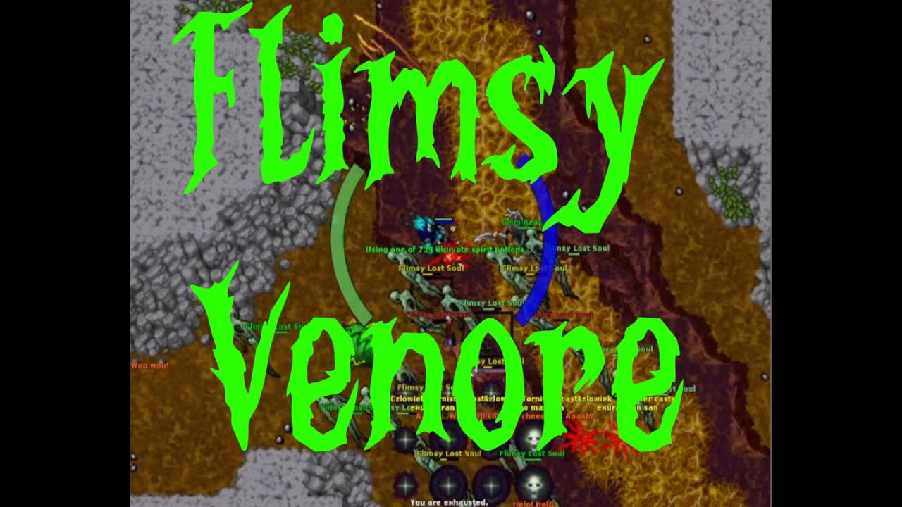 Tibia Rp solo Hunt Flimsy venore 10kk raw/h  1.2 kk profit