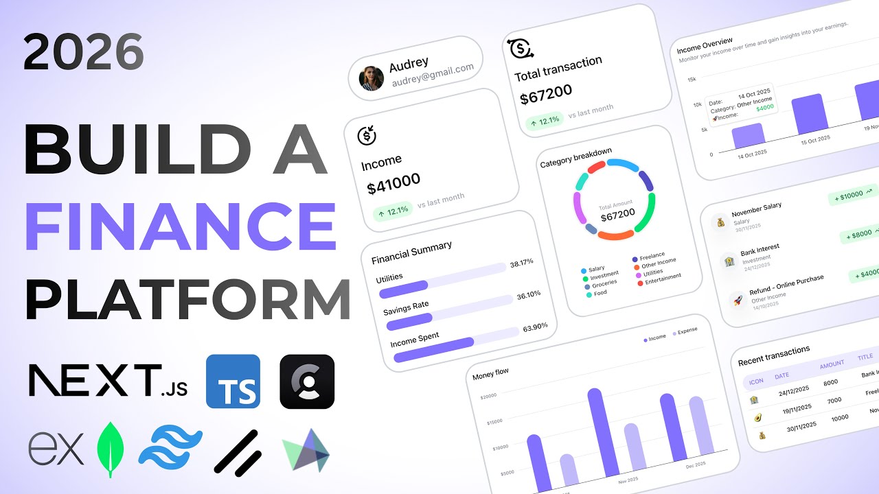 Build a Full Stack MERN Expense Tracker app with React, NextJS, TypeScript, MongoDB & Express (2026)