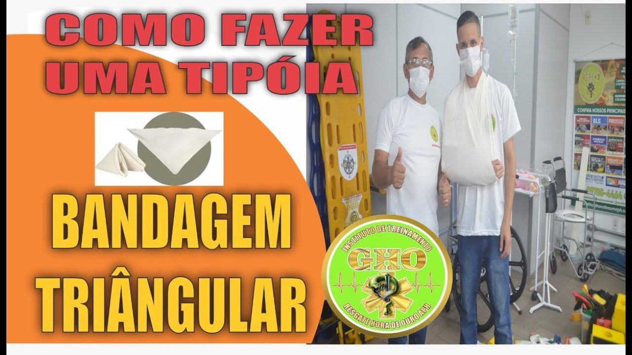 COMO USAR BANDAGEM TRIÂGULAR FANZENDO UMA TIPÓIA