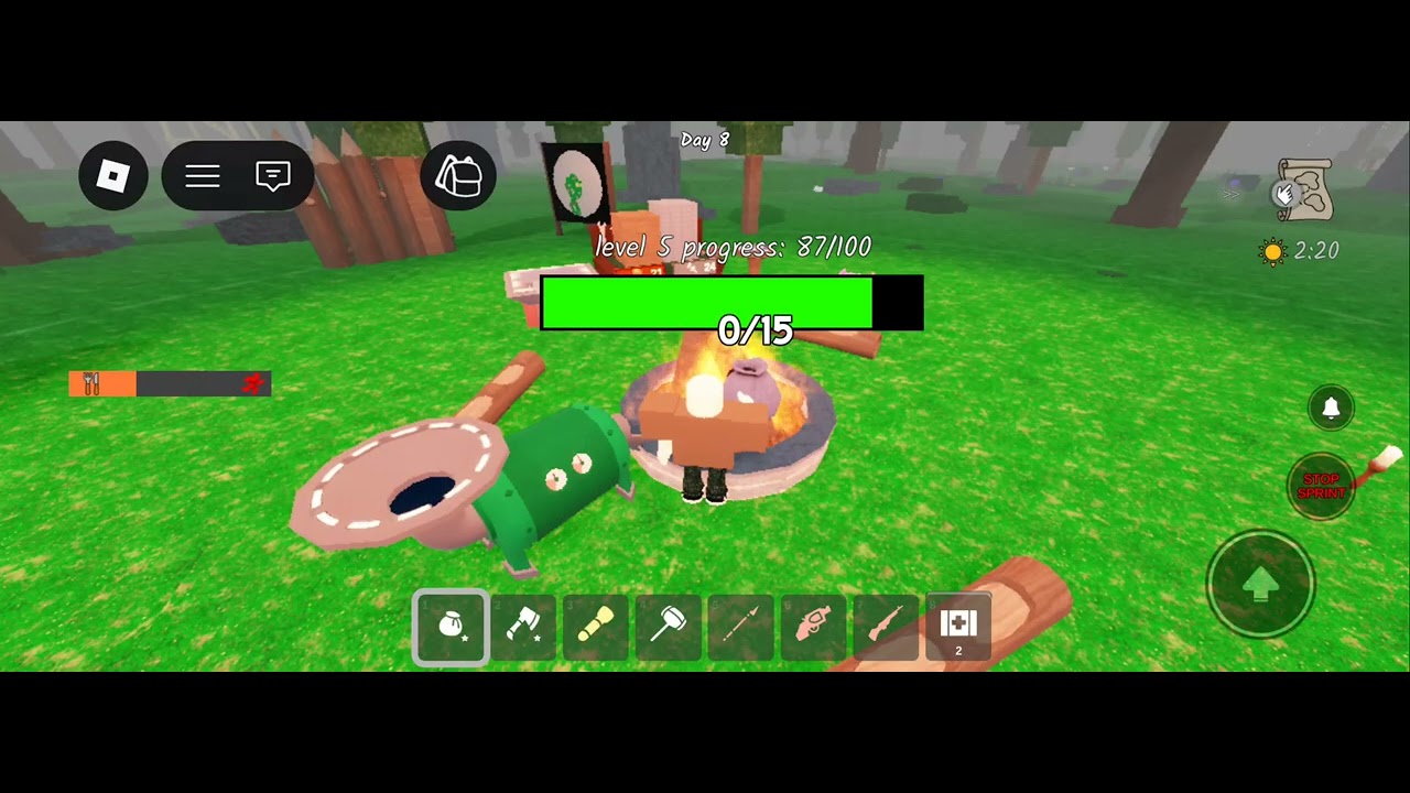 Playing 99 nights in the forest by my self for the first time!!!