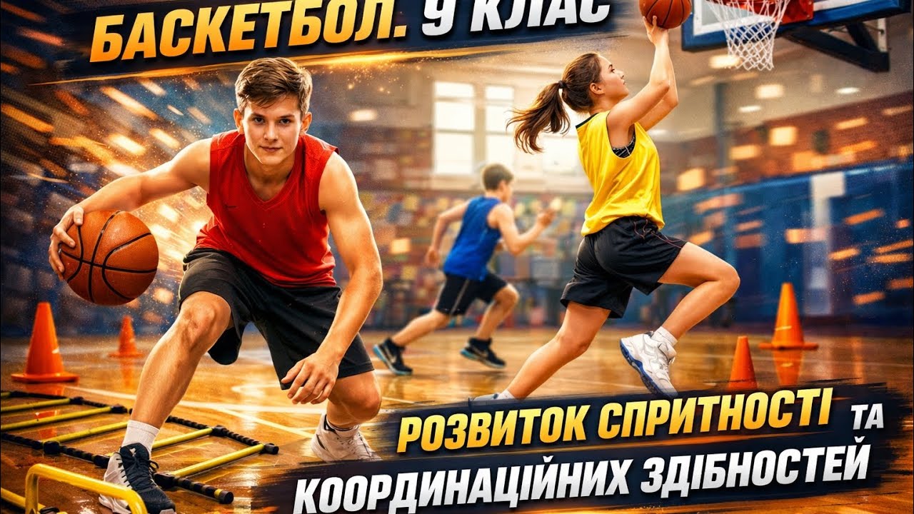 Розвиток спритності та координаційних здібностей | Баскетбол | 9 клас 