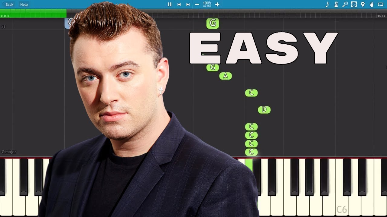 How to play Too Good At Goodbyes on piano - EASY Piano Tutorial - Sam Smith