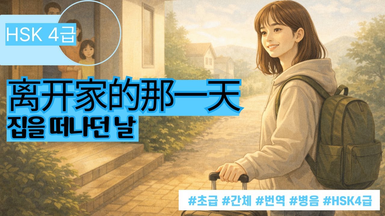 HSK4급_1. 집을 떠나던 날(자막, 번역,병음, 볼륨 大)