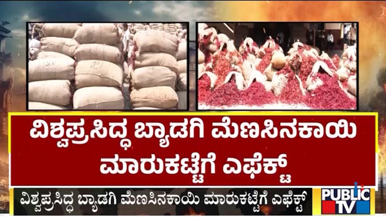 ವಿಶ್ವಪ್ರಸಿದ್ಧಿ ಬ್ಯಾಡಗಿ ಮೆಣಸಿನಕಾಯಿ ಮಾರಾಟಕ್ಕೆ ಎಫೆಕ್ಟ್ |  Haveri | Public Tv