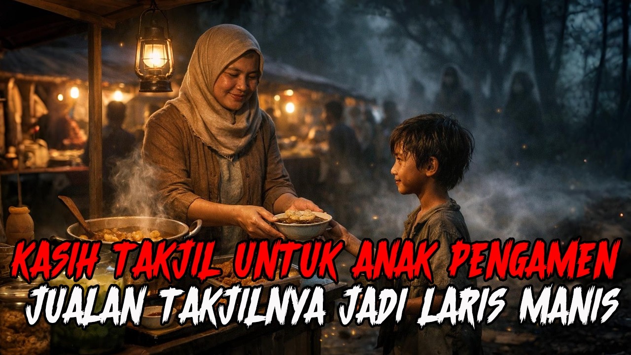 KASIH TAKJIL UNTUK ANAK PENGAMEN JUALAN TAKJILNYA JADI LARIS MANIS