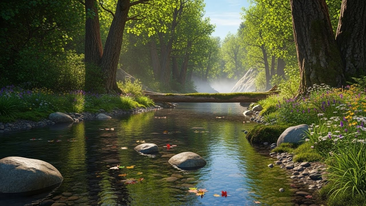 Gentle River Ambience for Insomnia Relief and Peaceful Restful Deep Sleep | 24/7