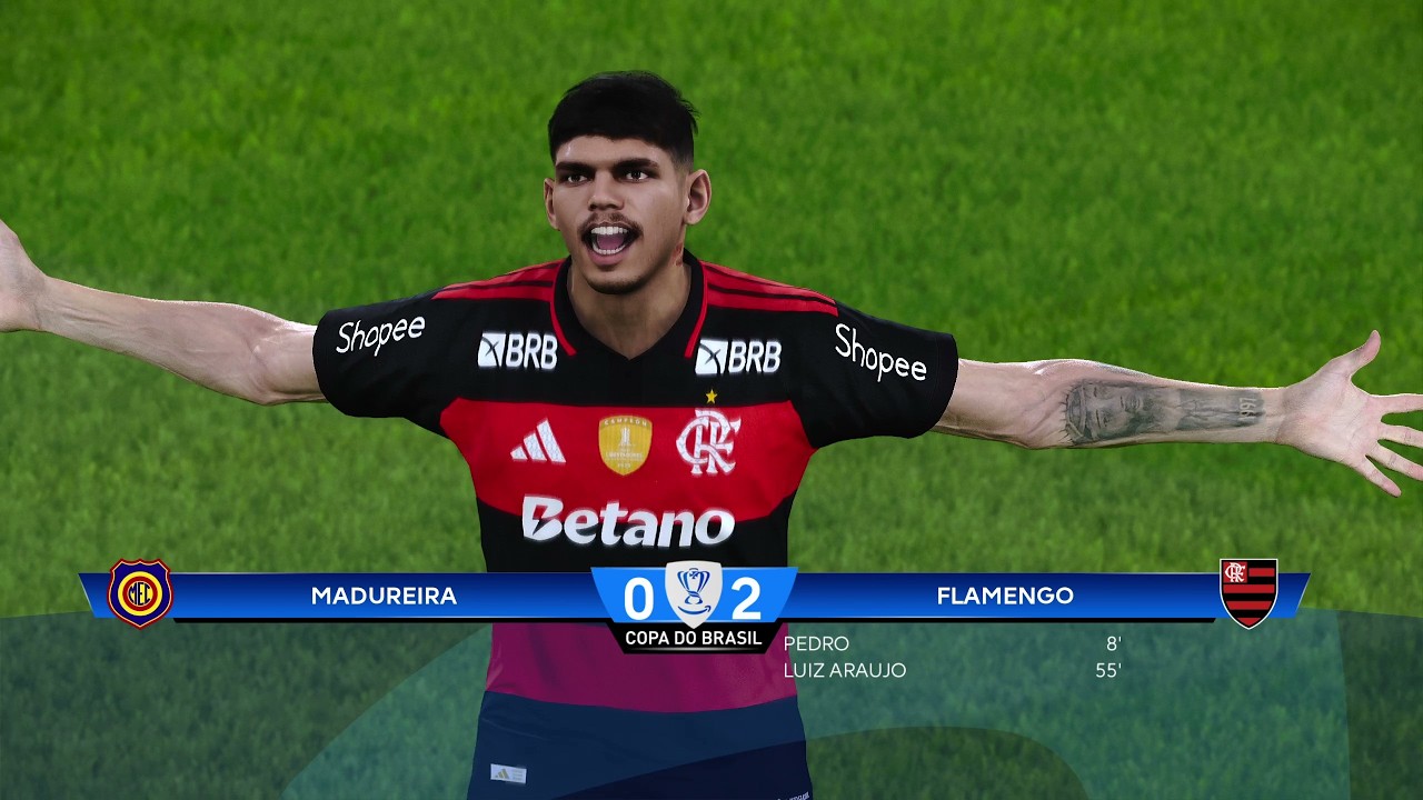 Madureira x Flamengo simulação pes bmpes 2026 gameplay realista