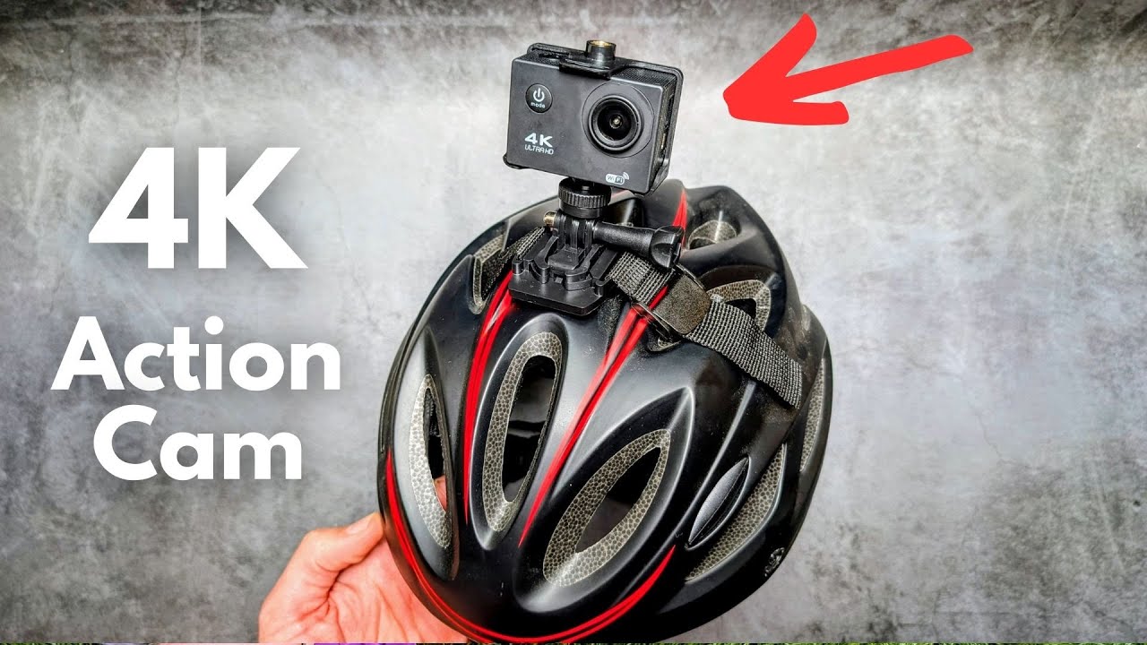 How to Mount 4K Action Camera on HELMET - Ultra HD DV Sports Action Cam Akaso EK7000
