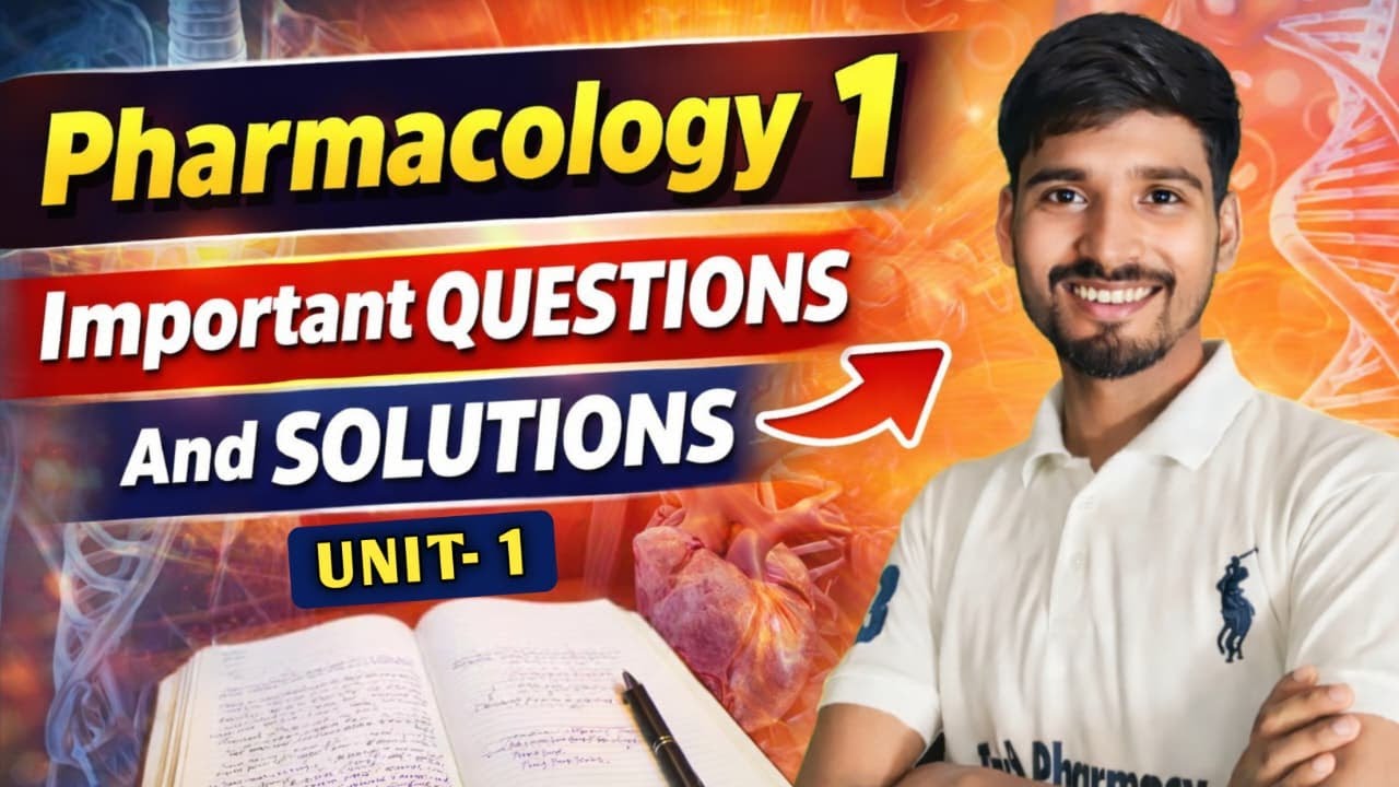 Pharmacology 1 B pharmacy 4th semester | Important questions and solutions | complete in one shot