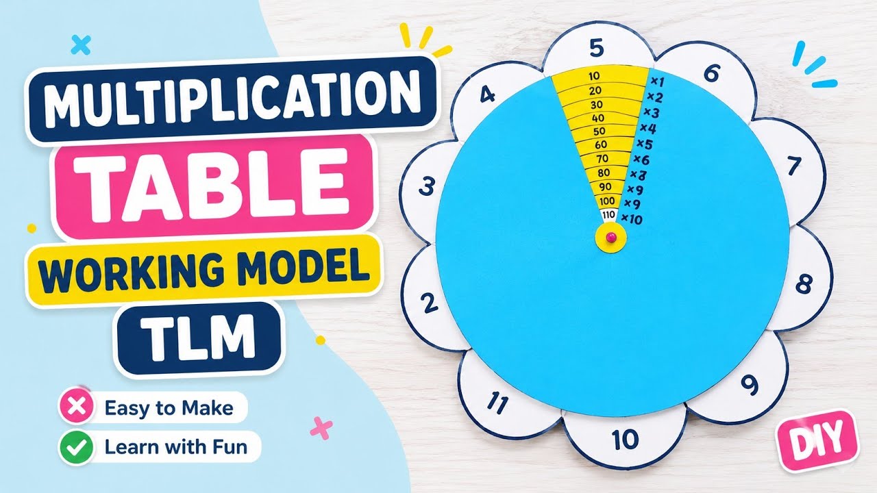 Multiplication Table Wheel | Easy Maths Project  | Learn Tables 1 to 10|working model |Maths TLM