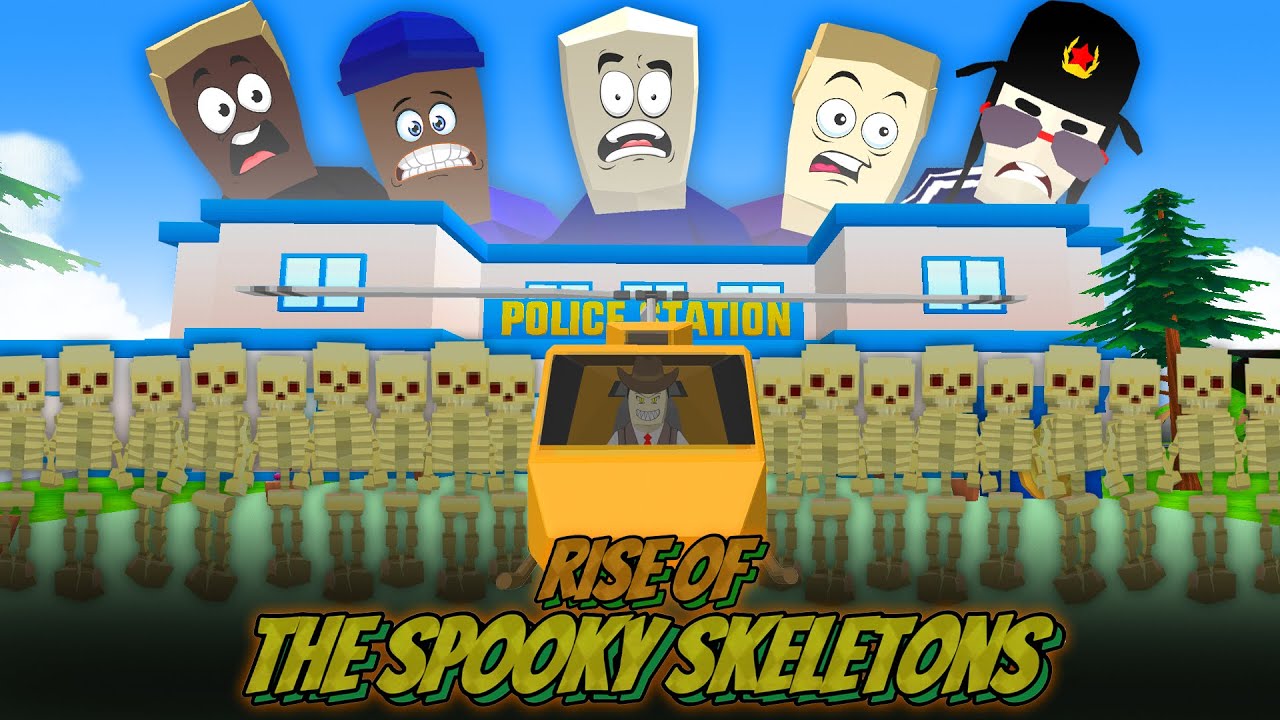 rise of the spooky skeleton 🩻🩻in dude theft wars