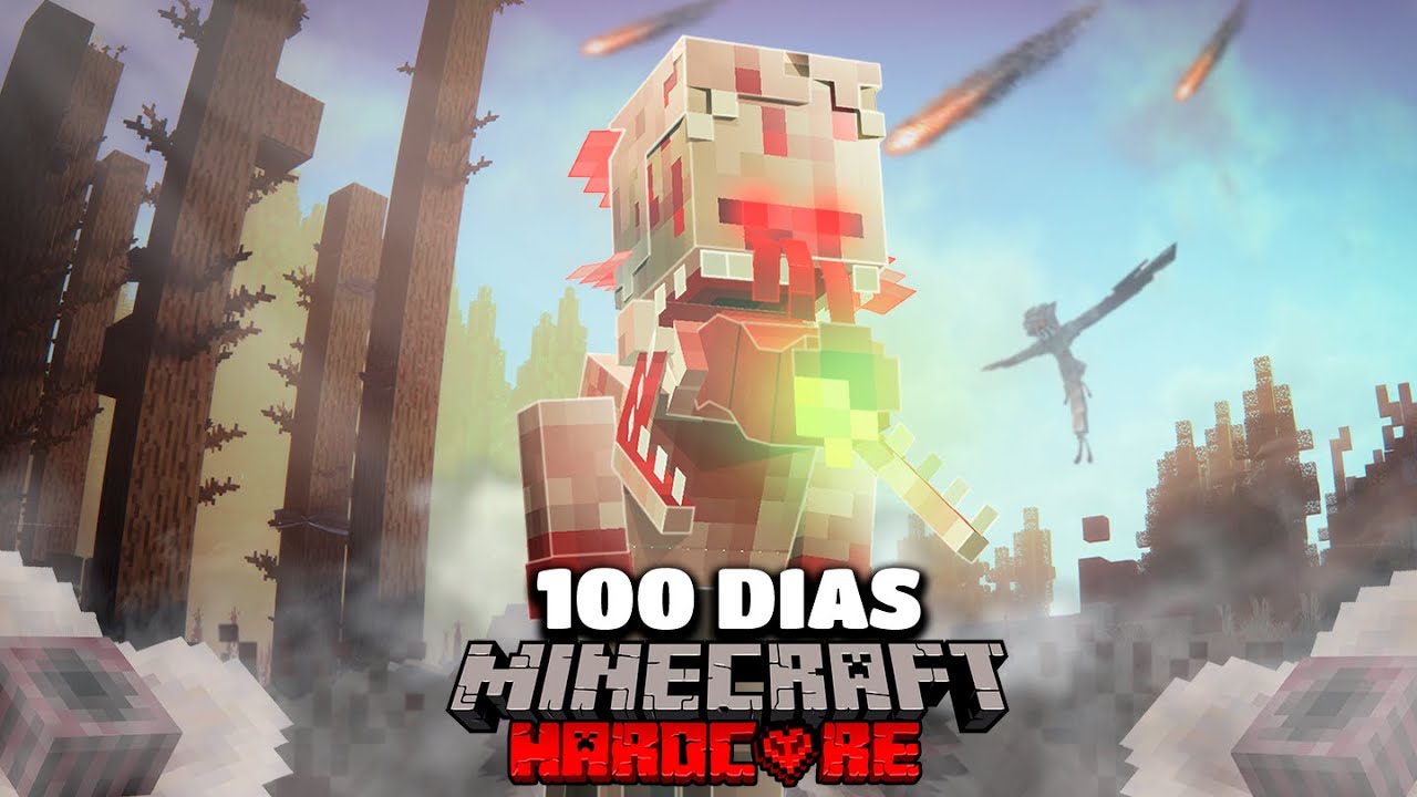 Sobrevivi 100 Dias em uma INFESTAÇÃO DE ESPÓROS NO MINECRAFT HARDCORE!