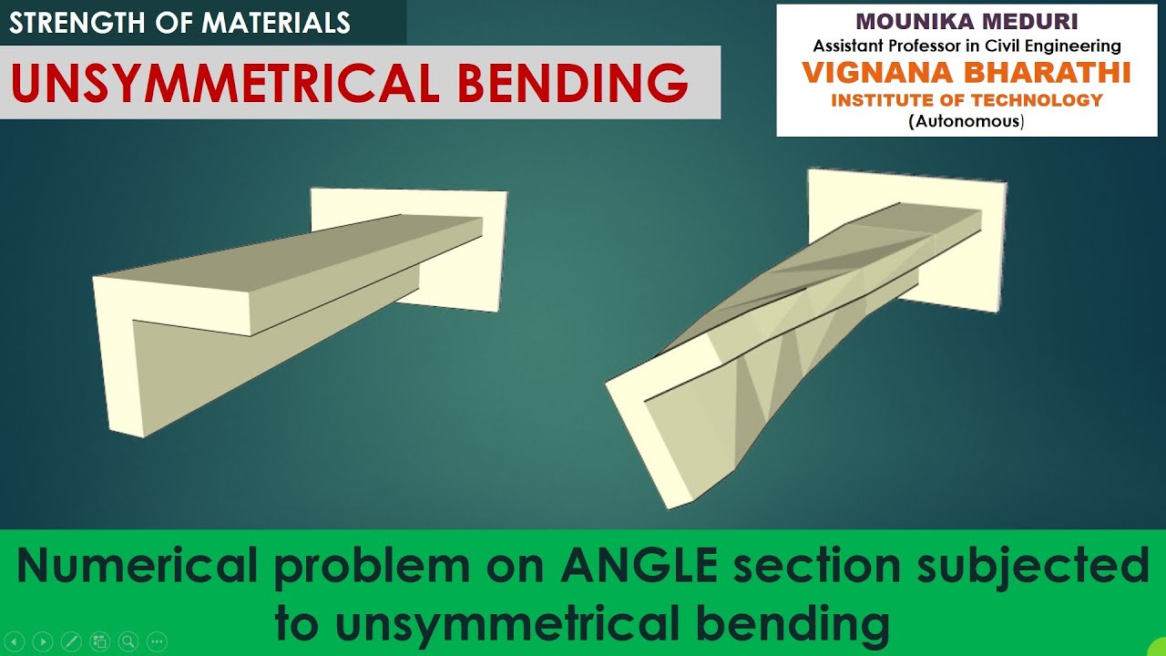 Unsymmetrical Bending || Numerical Problem on Angle Section