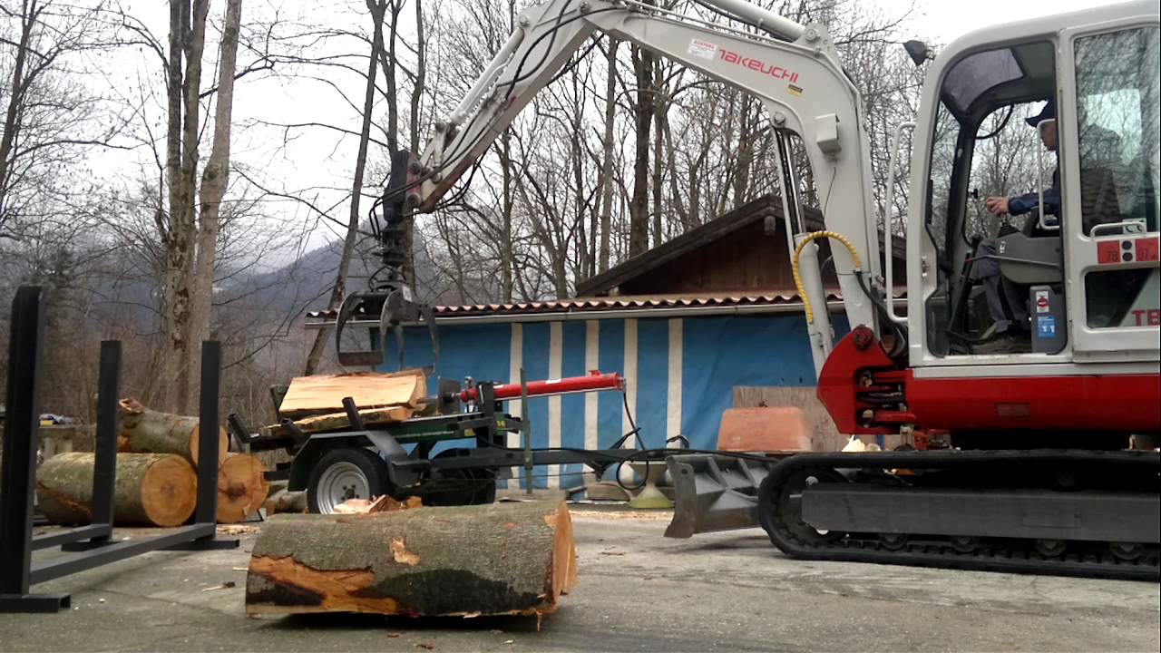 Baggerspalter Eigenbau 2 Buche Spalten