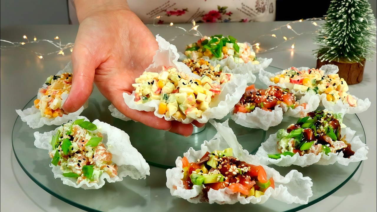 Все ЕЁ ВИДЕЛИ, но Никто Не Сказал Какая Она На ВКУС! Шикарная Закуска Из РИСОВОЙ БУМАГИ! 3 Начинки