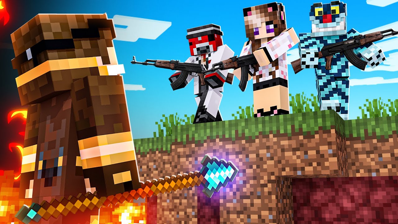 SPEEDRUN CON LE ARMI CONTRO 2 CACCIATORI SU MINECRAFT!!