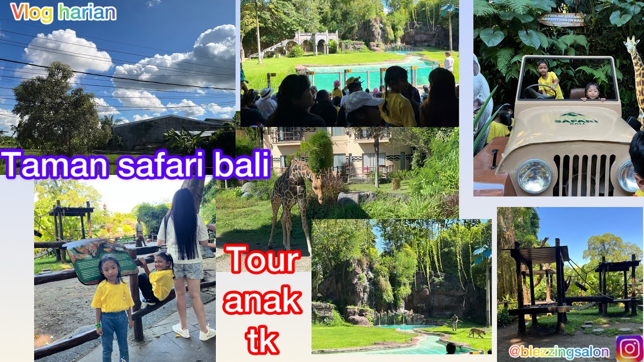 Taman safari bali || tour anak TK || belajar mengenal hewan ||