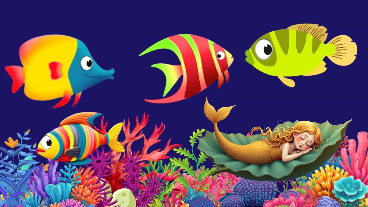 Bedtime Lullaby for Babies, Kids & Parents 😍 Animation🐟Fish lullaby🐟Calming Fishes #380 #babysle