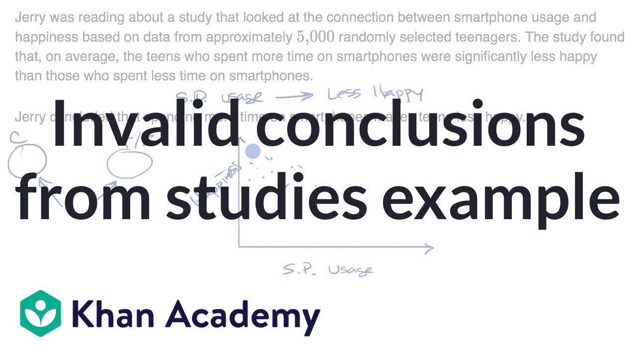 Invalid conclusions from studies example | Study design | AP Statistics | Khan Academy