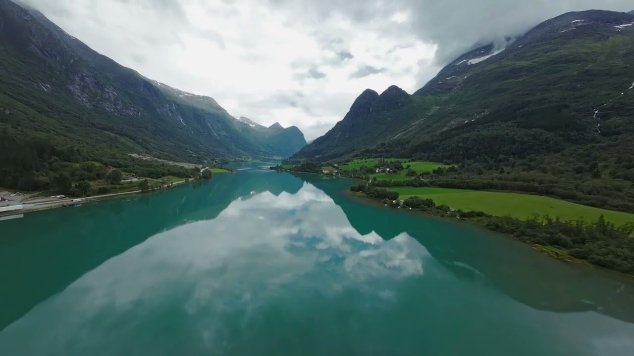 Vacation in Norway - Drone shots - Waterfall - Skydiving