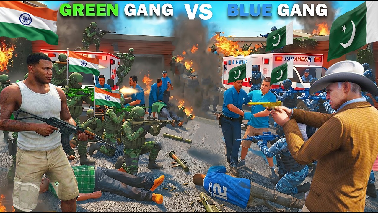 FRANKLIN BLUE GANG vs SHINCHAN GREEN GANG: THE FINAL WAR!
