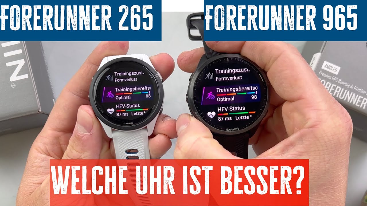 Garmin Forerunner 965 vs. Forerunner 265: Welche Uhr ist besser?