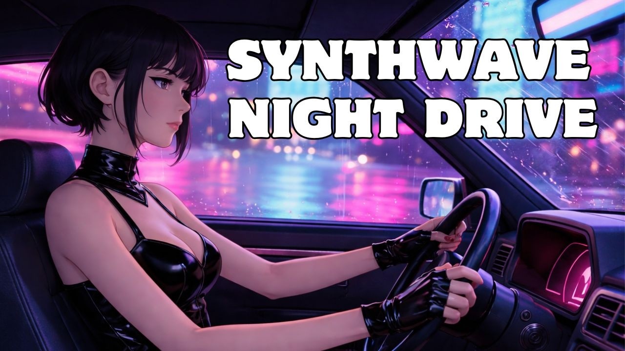 [4K] Last Ride Tonight in a Retro Futuristic City (Night Drive Synthwave Music) — Midnight Motion