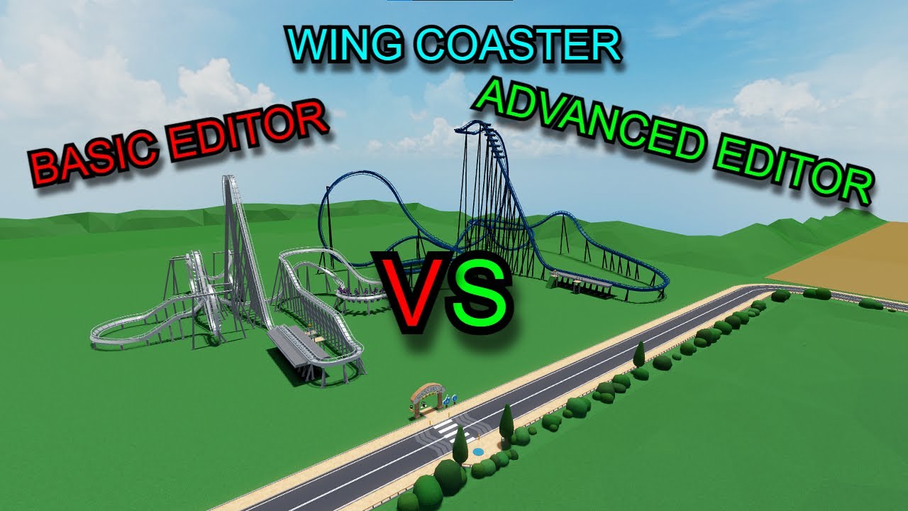 Building The Wing Coaster In The Basic Editor VS The Advanced Editor | Roblox Theme Park Tycoon 2