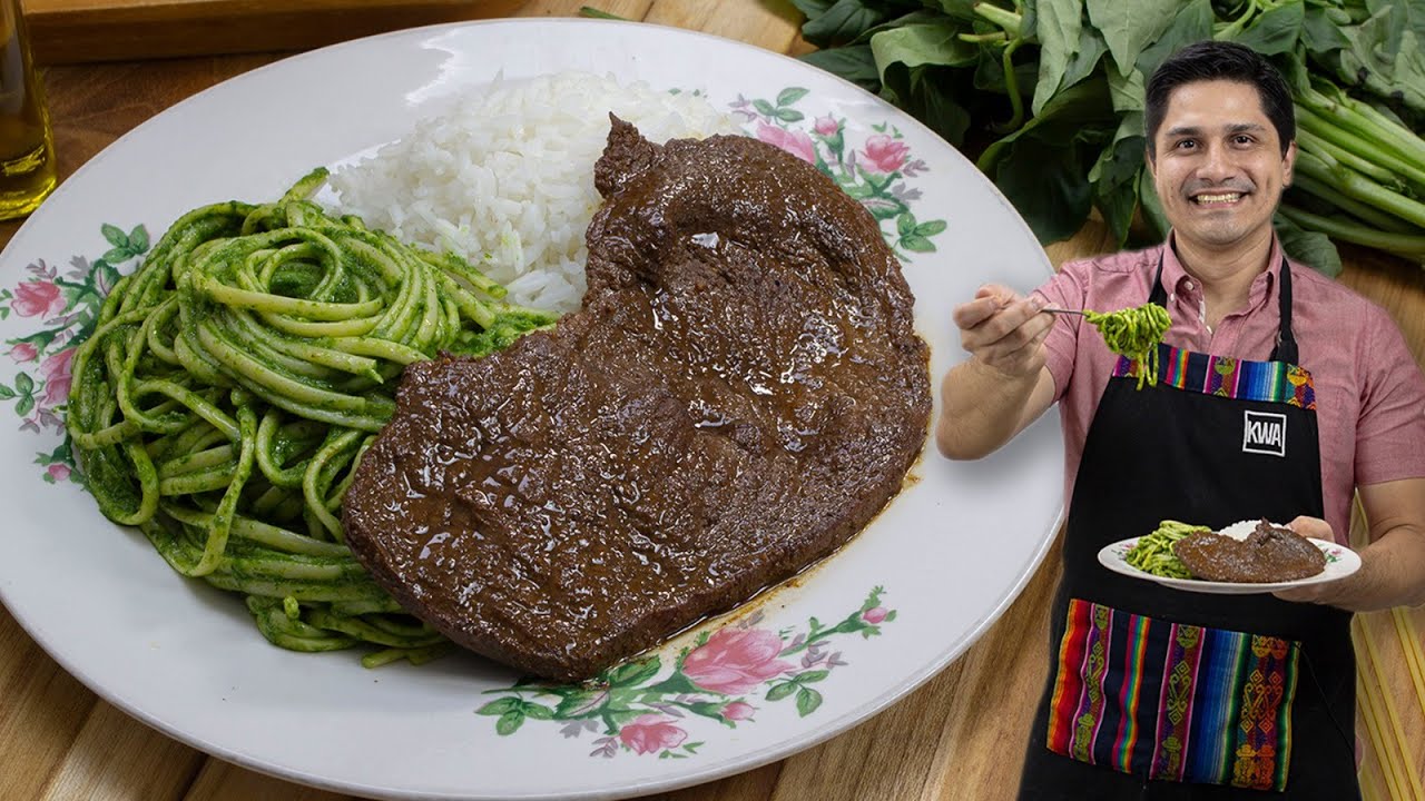Tallarín Verde con Carne Tradicional ECUATORIANO 🇪🇨 | KWA