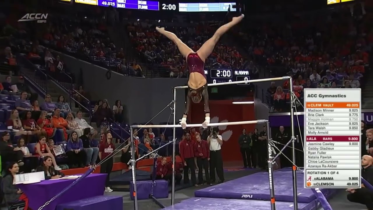 Chloe LaCoursiere Bars Alabama @ Clemson 2026 9.925