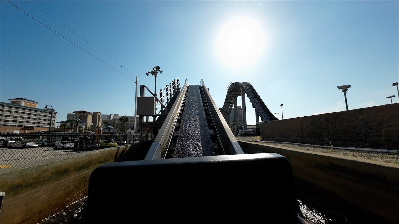 Log Flume at Family Kingdom Amusement Park On-Ride POV in 4K • Myrtle, Beach, SC