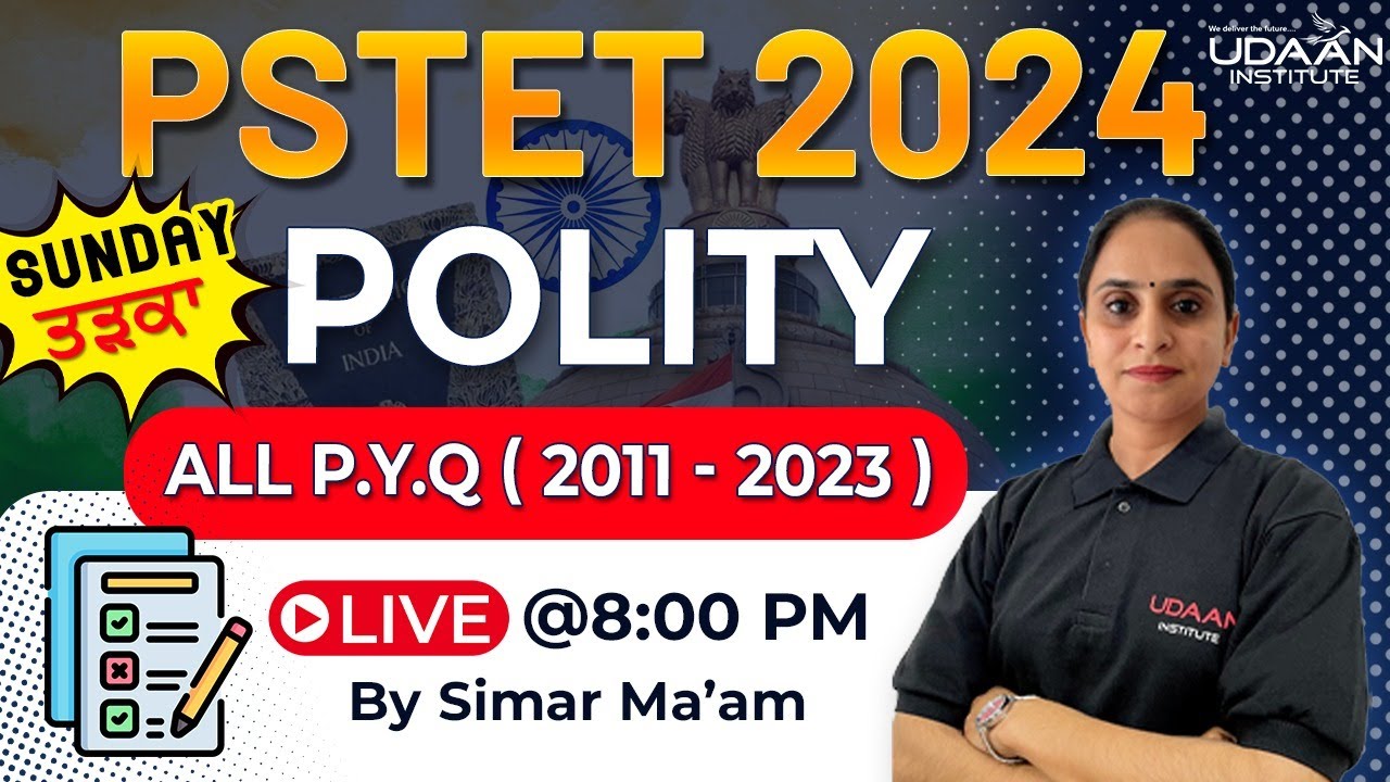 LIVE | POLITY | ALL P.Y.Q (2011-2023 ) | SUNDAY ਤੜਕਾ | PSTET 2024 | SST | BY SIMAR MA'AM