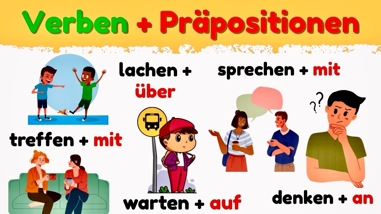 50 wichtige Verben mit Präpositionen| A1–A2 | Mit Beispielsätzen & Übersetzung | #deutschlernen