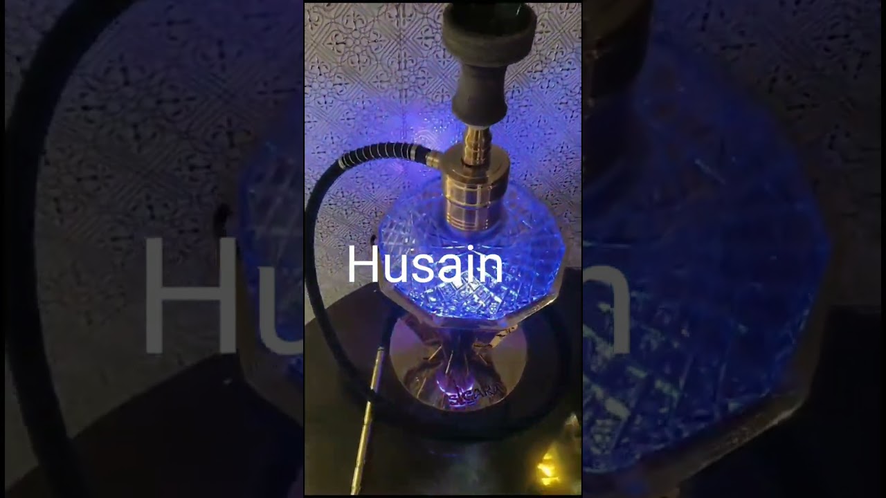 Cut glass base hookah LED #hookahshisha #hookahplace #homedecor #hookahtime  #glasshookah