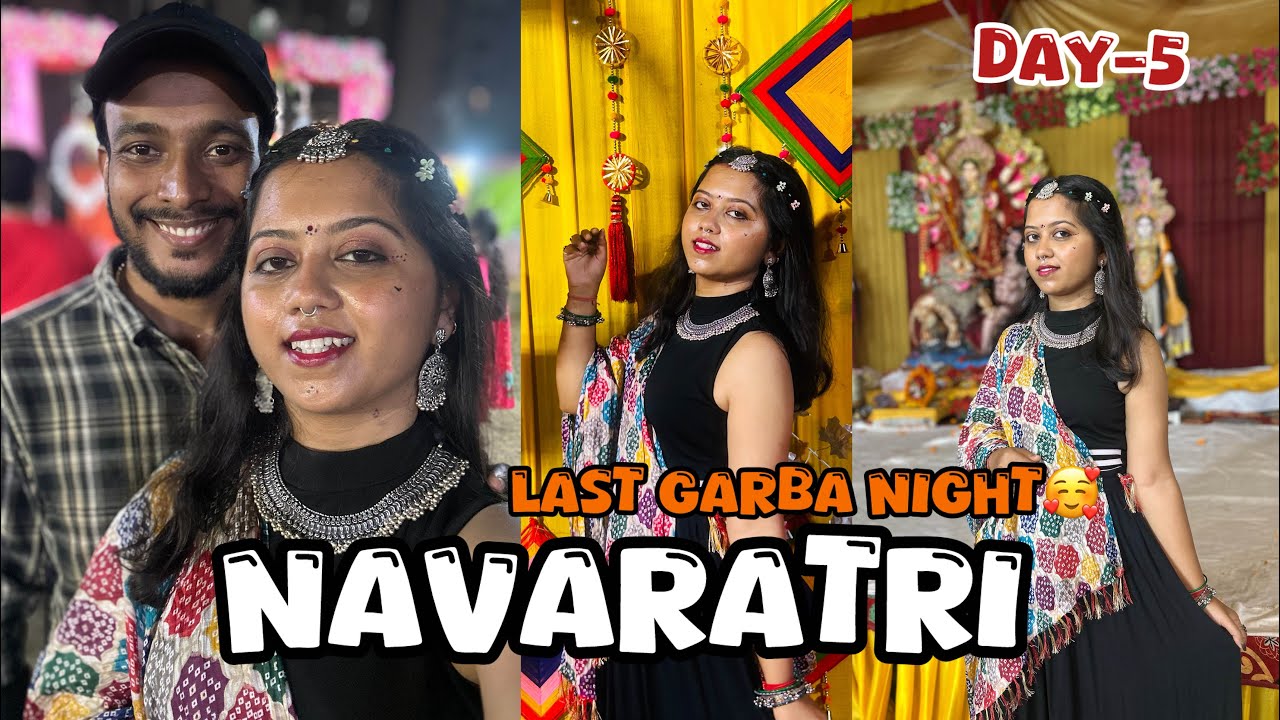 Last Garba Night🥰Dandiya woth lots of fun 🤩 #navaratrispecial Day-5
